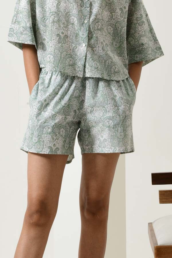 Paisley Sage Lounge Shorts