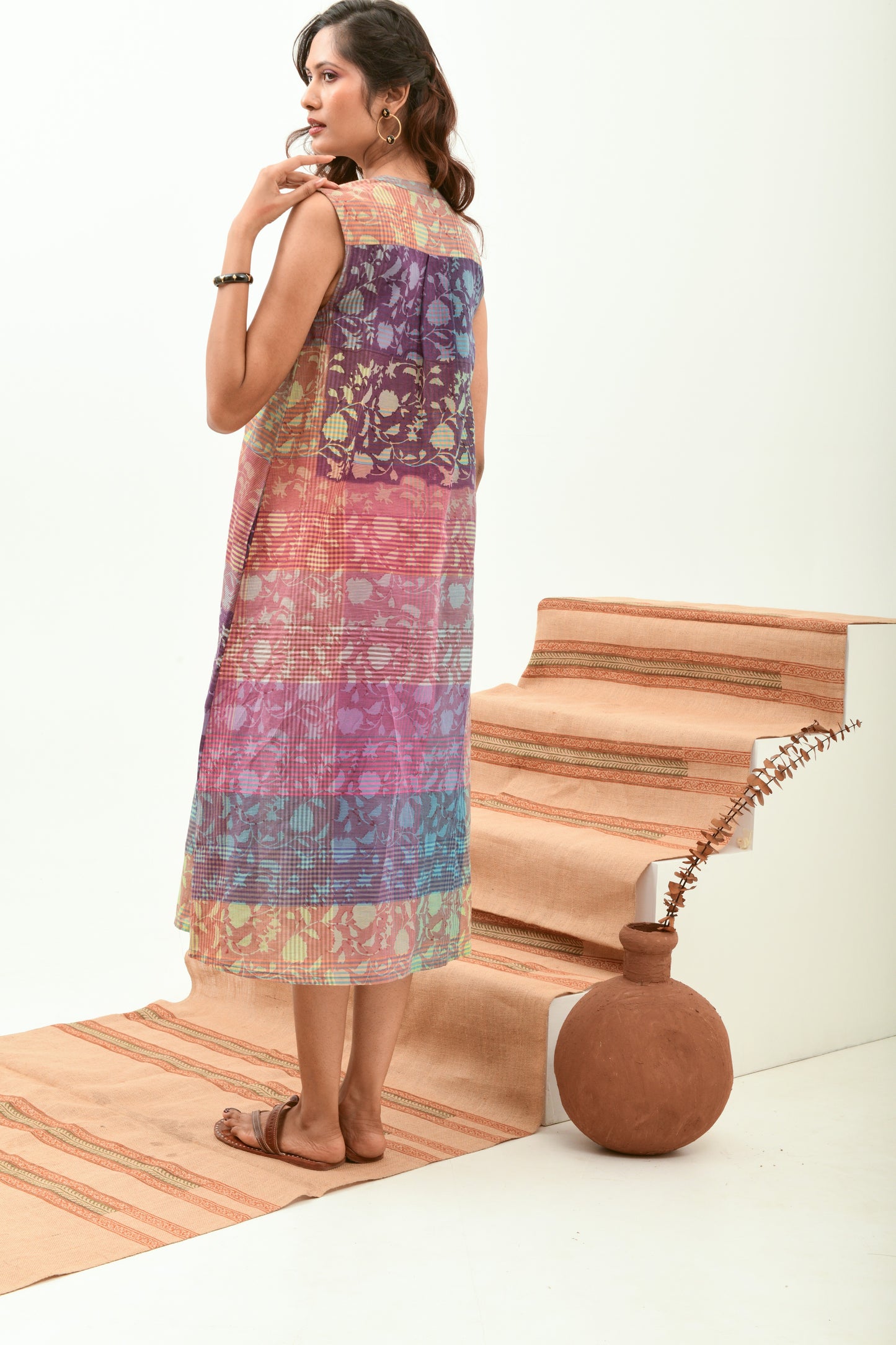Basil Earth Sleeveless Dress