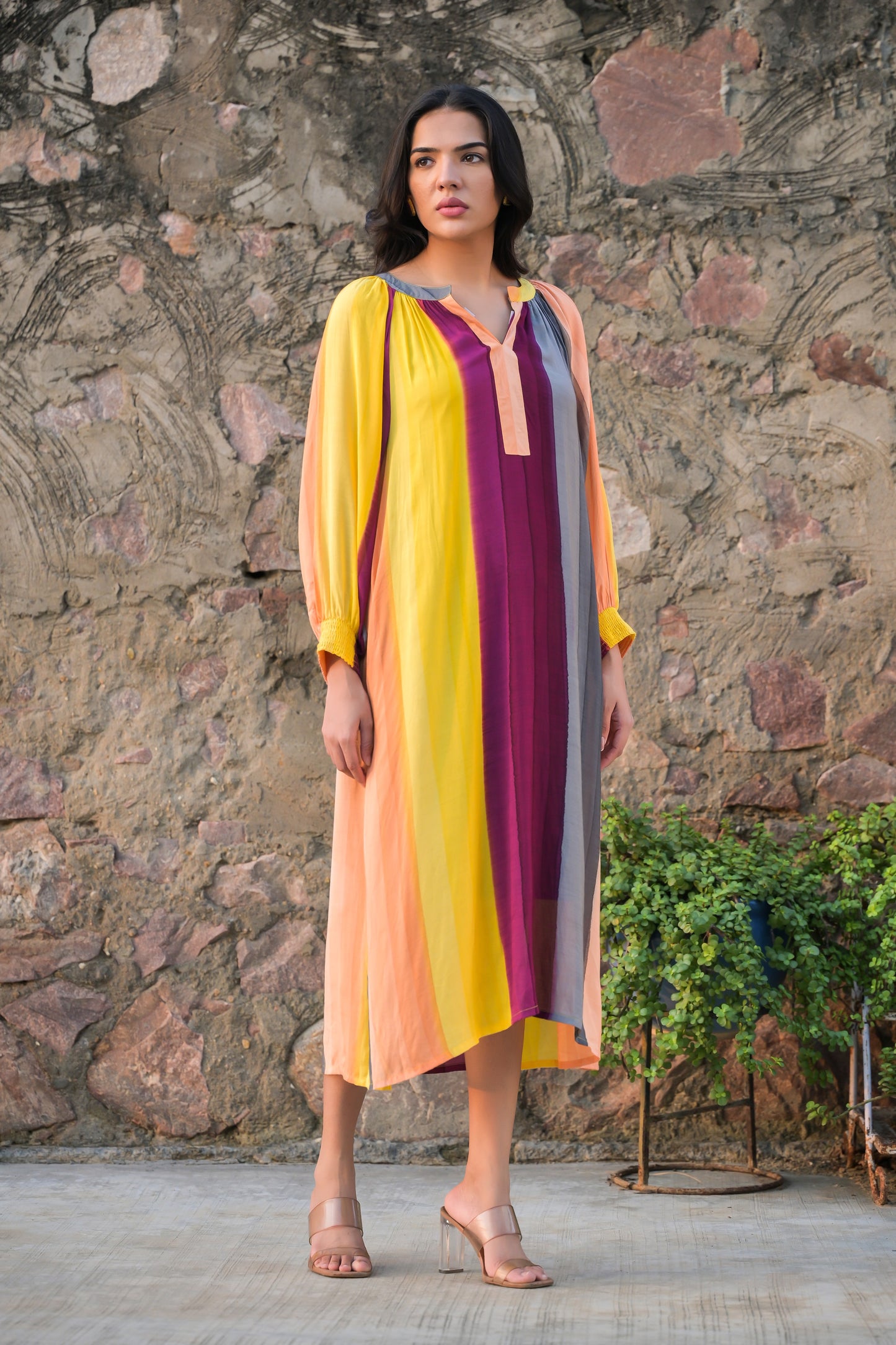 Plush Multi Raglan Sleeve Dress