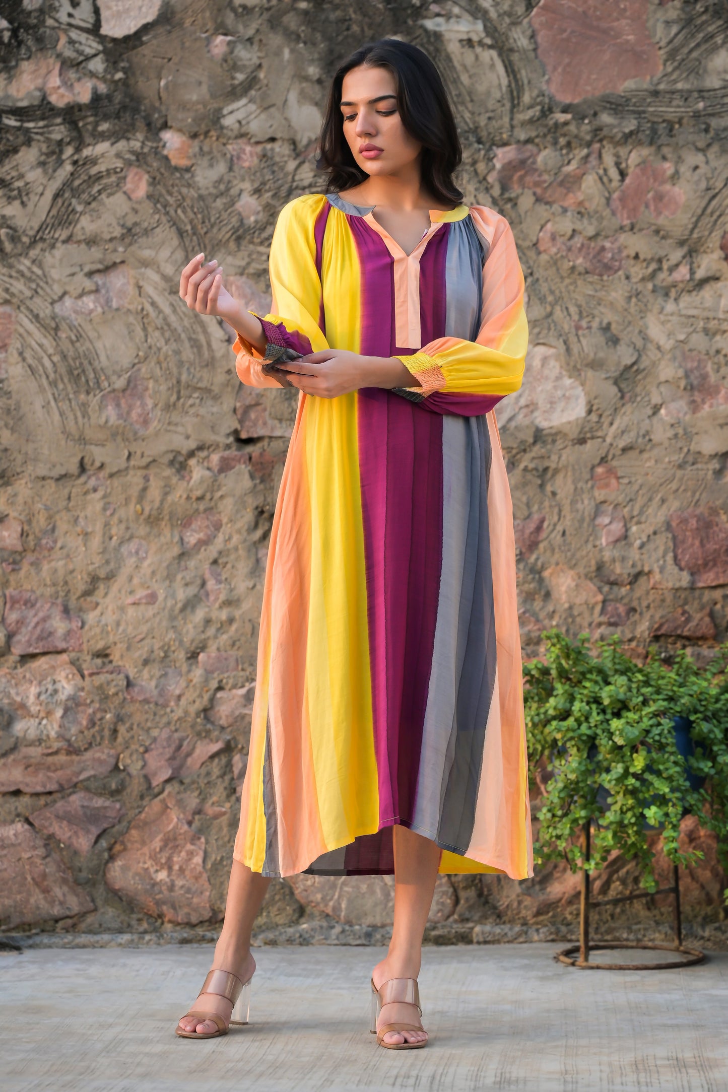 Plush Multi Raglan Sleeve Dress
