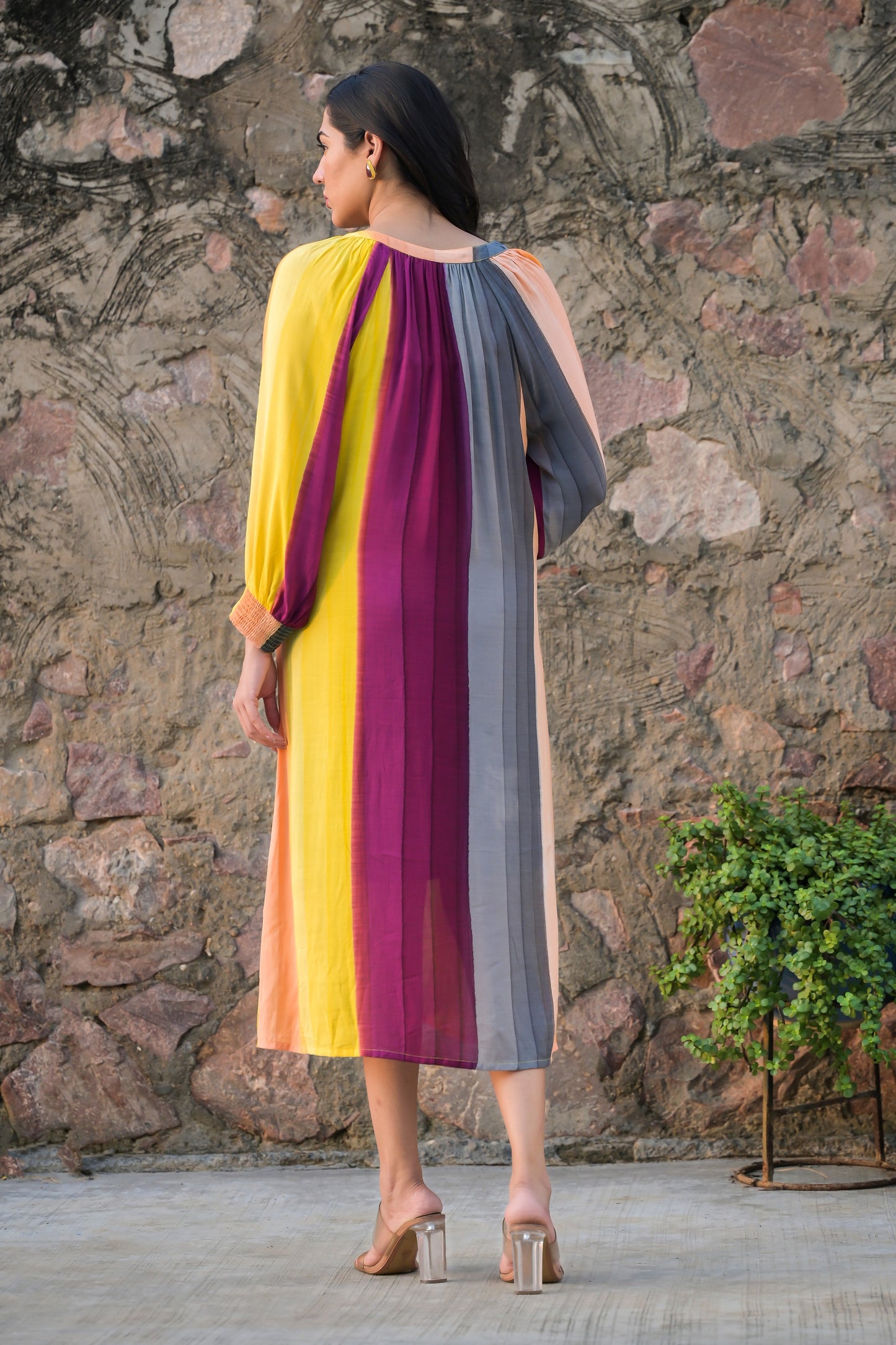 Plush Multi Raglan Sleeve Dress