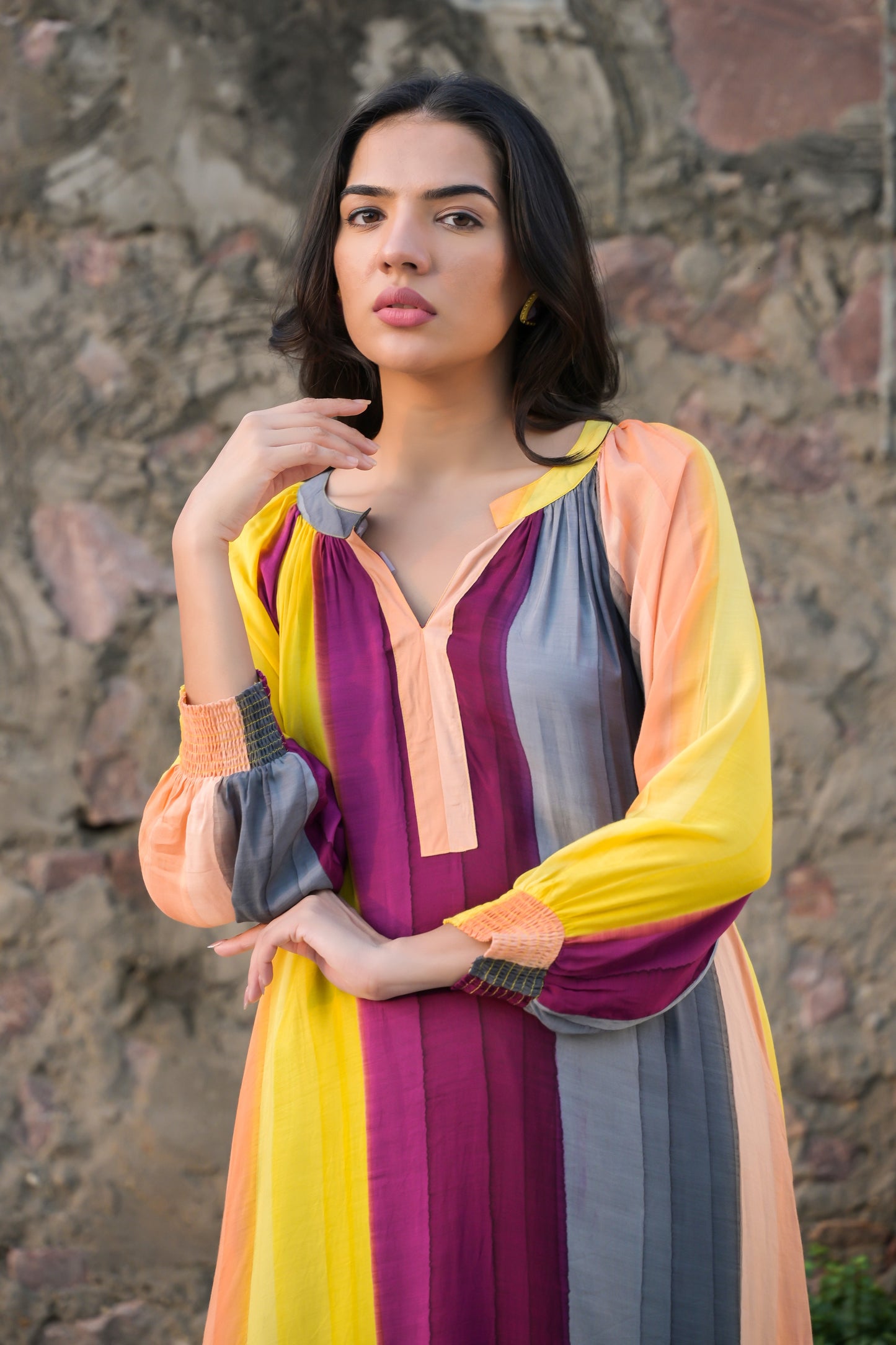 Plush Multi Raglan Sleeve Dress