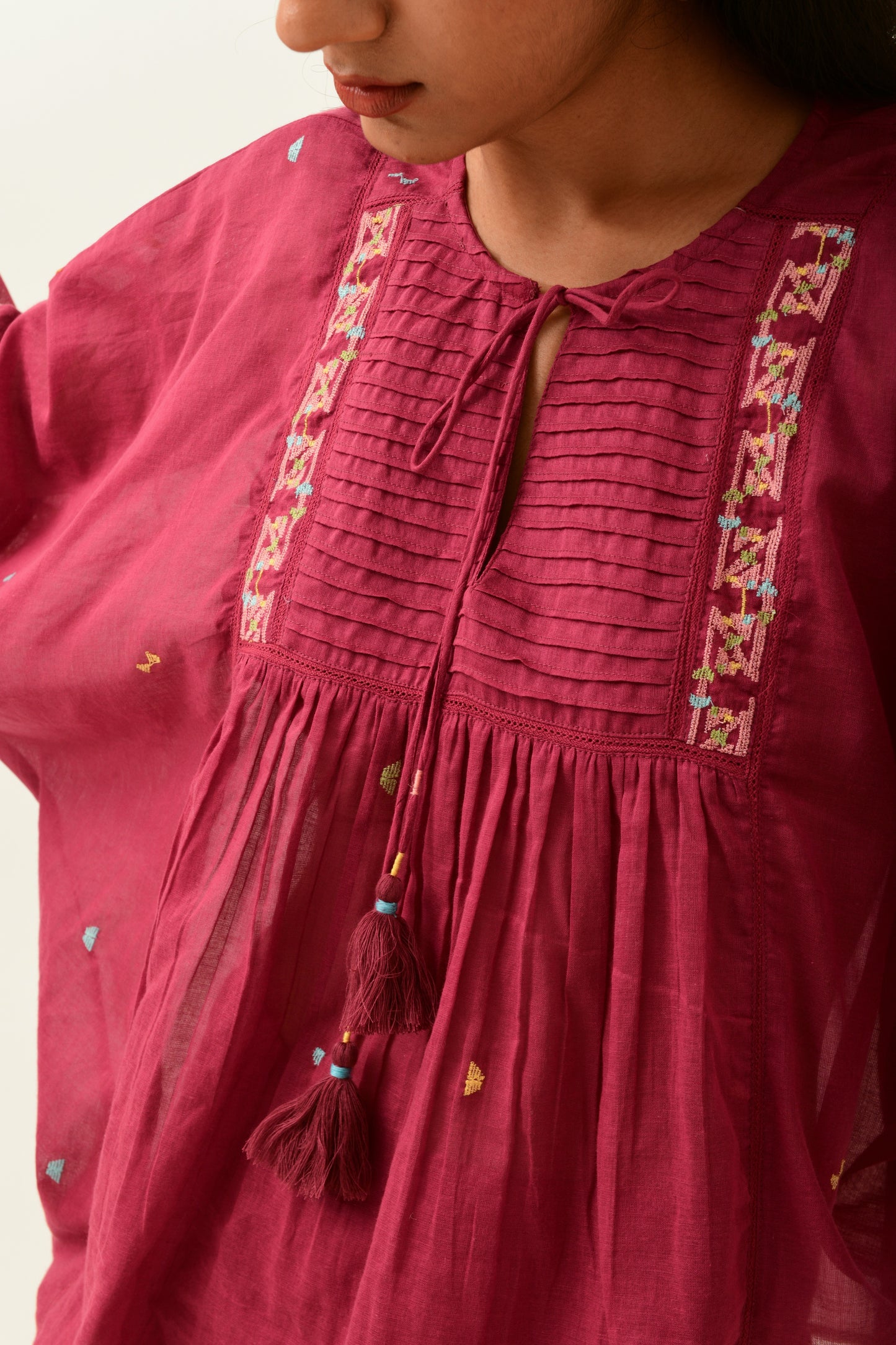 Aurelia Rust Pink Drop Shoulder Top