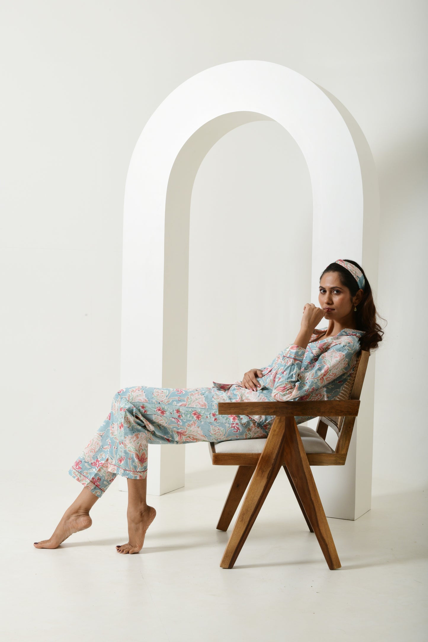Floral Blue Lounge Co-ord Set