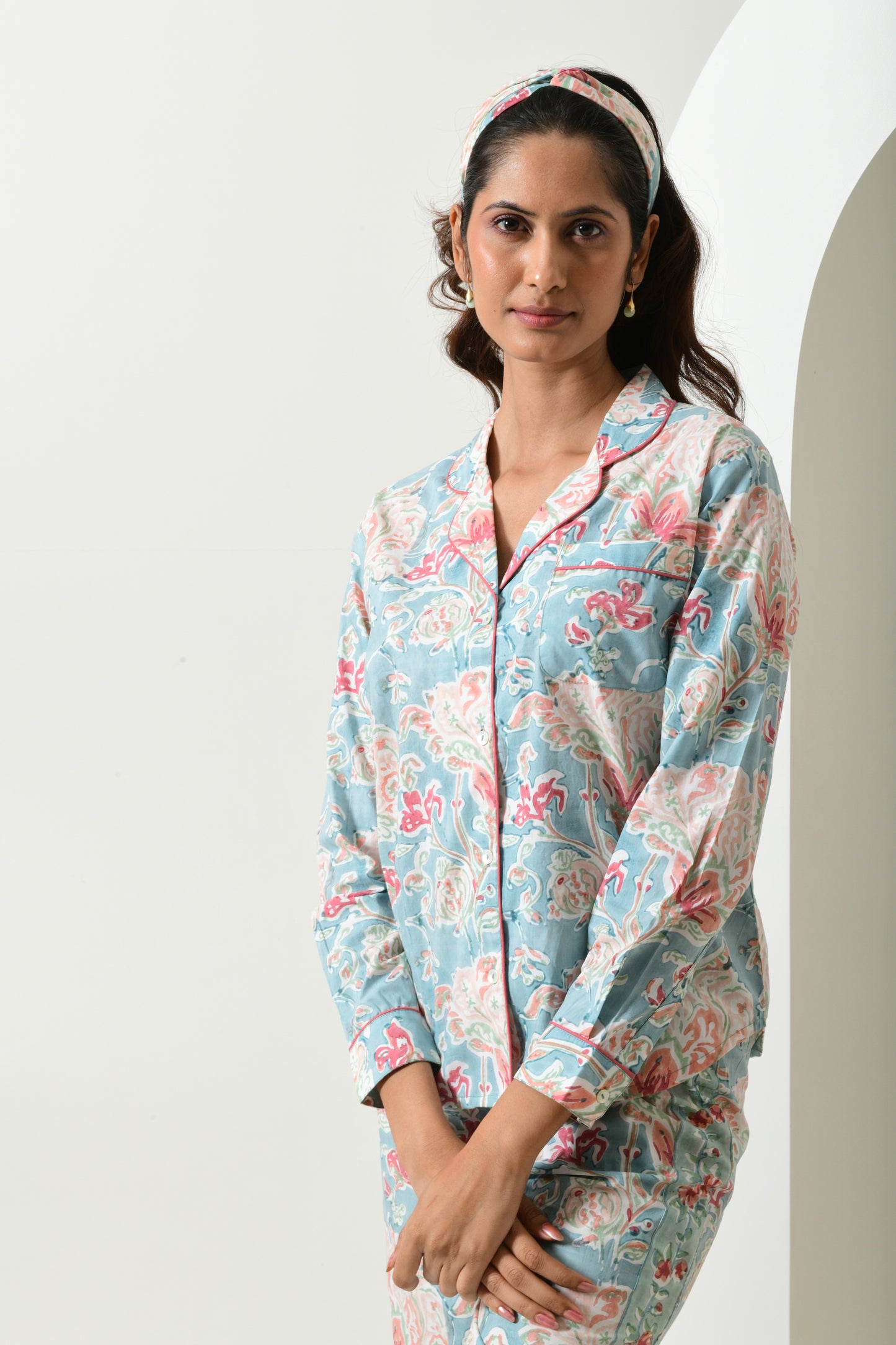 Floral Blue Lounge Co-ord Set