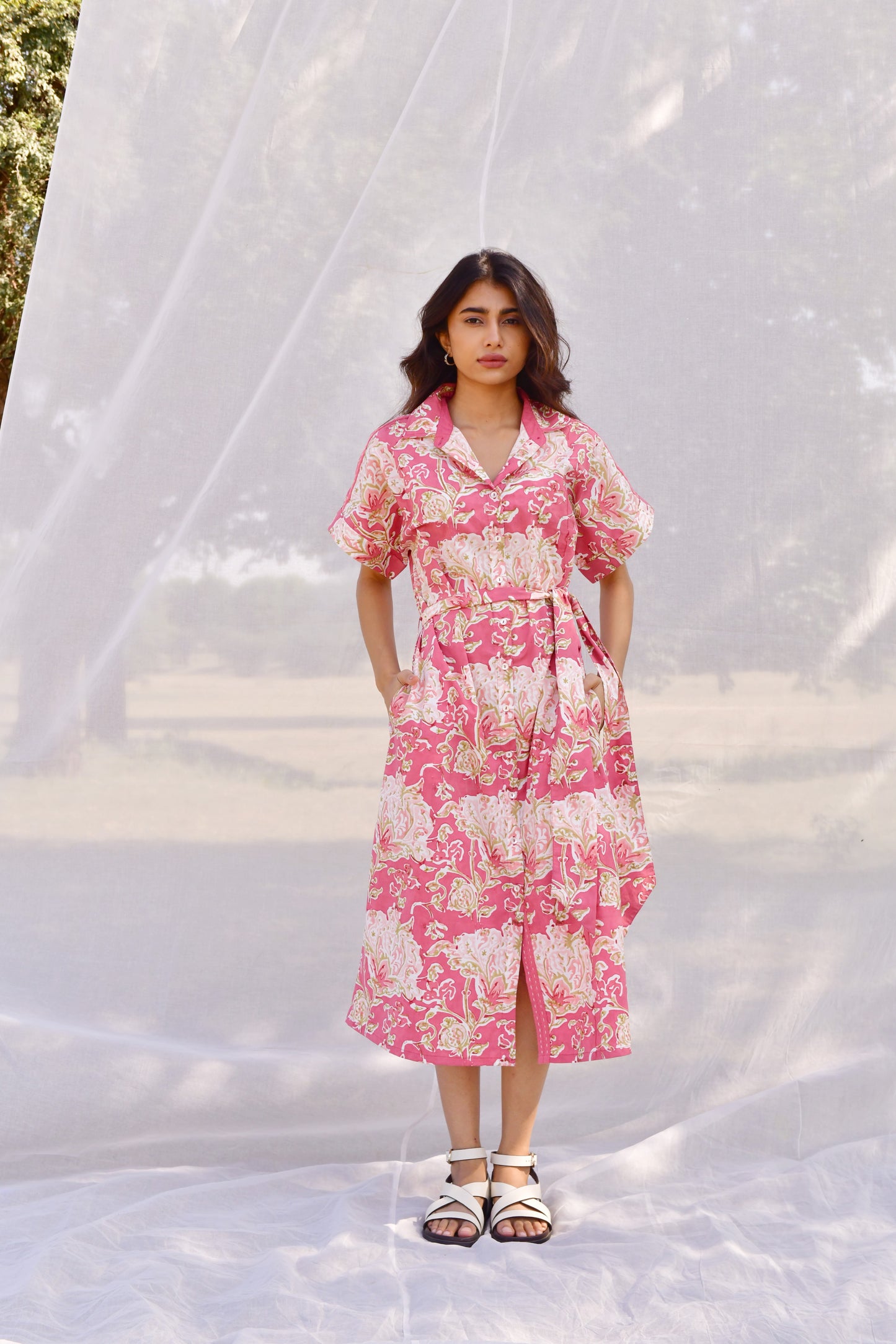 Stella Pink Shirt Dress