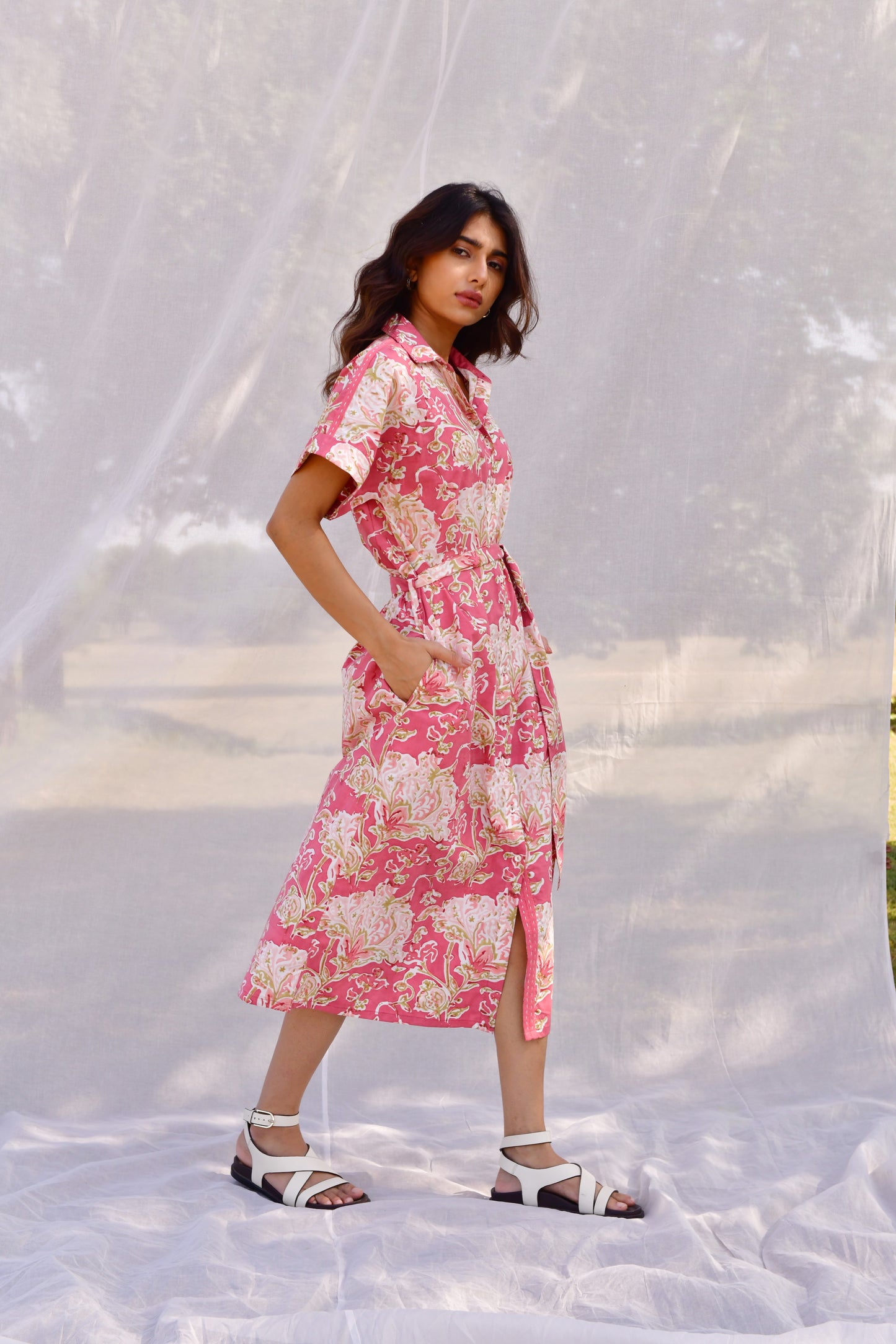 Stella Pink Shirt Dress