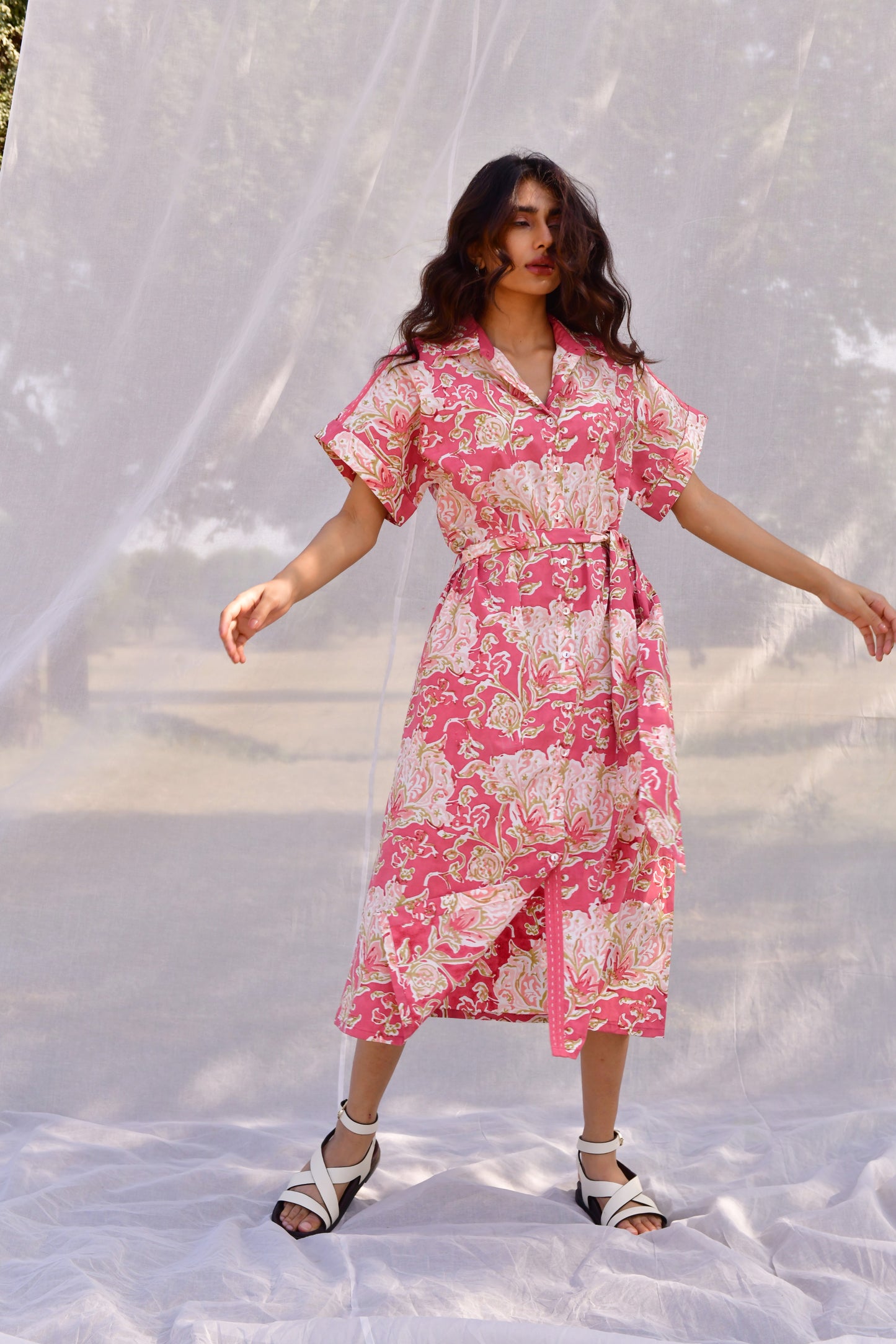 Stella Pink Shirt Dress
