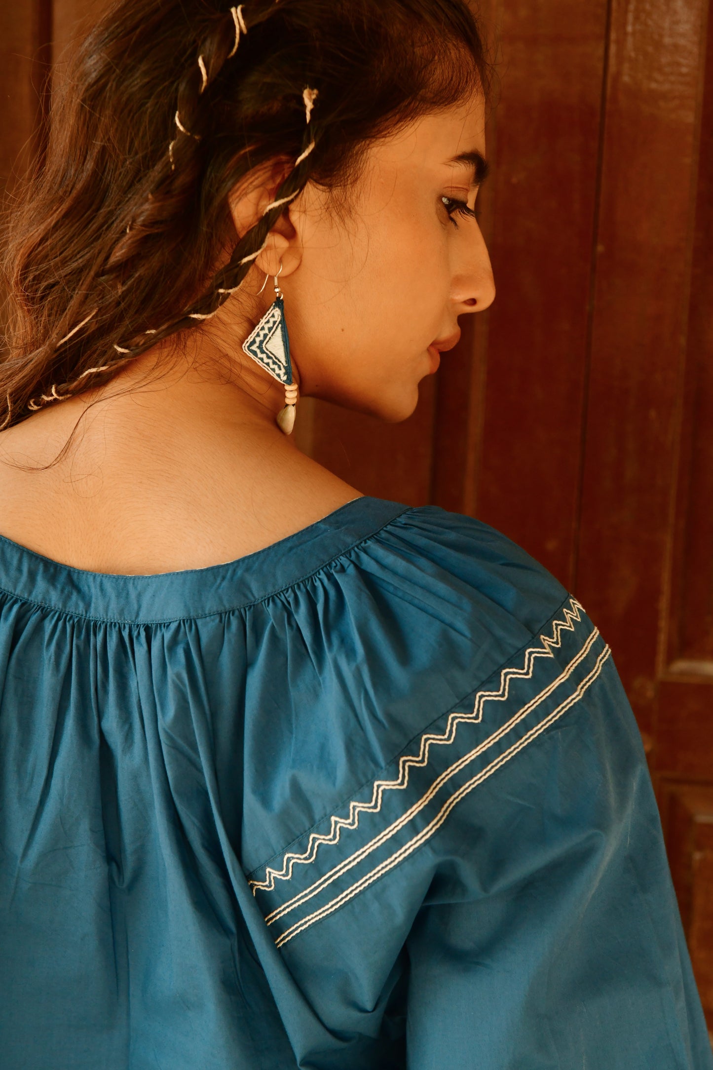 Moon Blue Embroidered Dress
