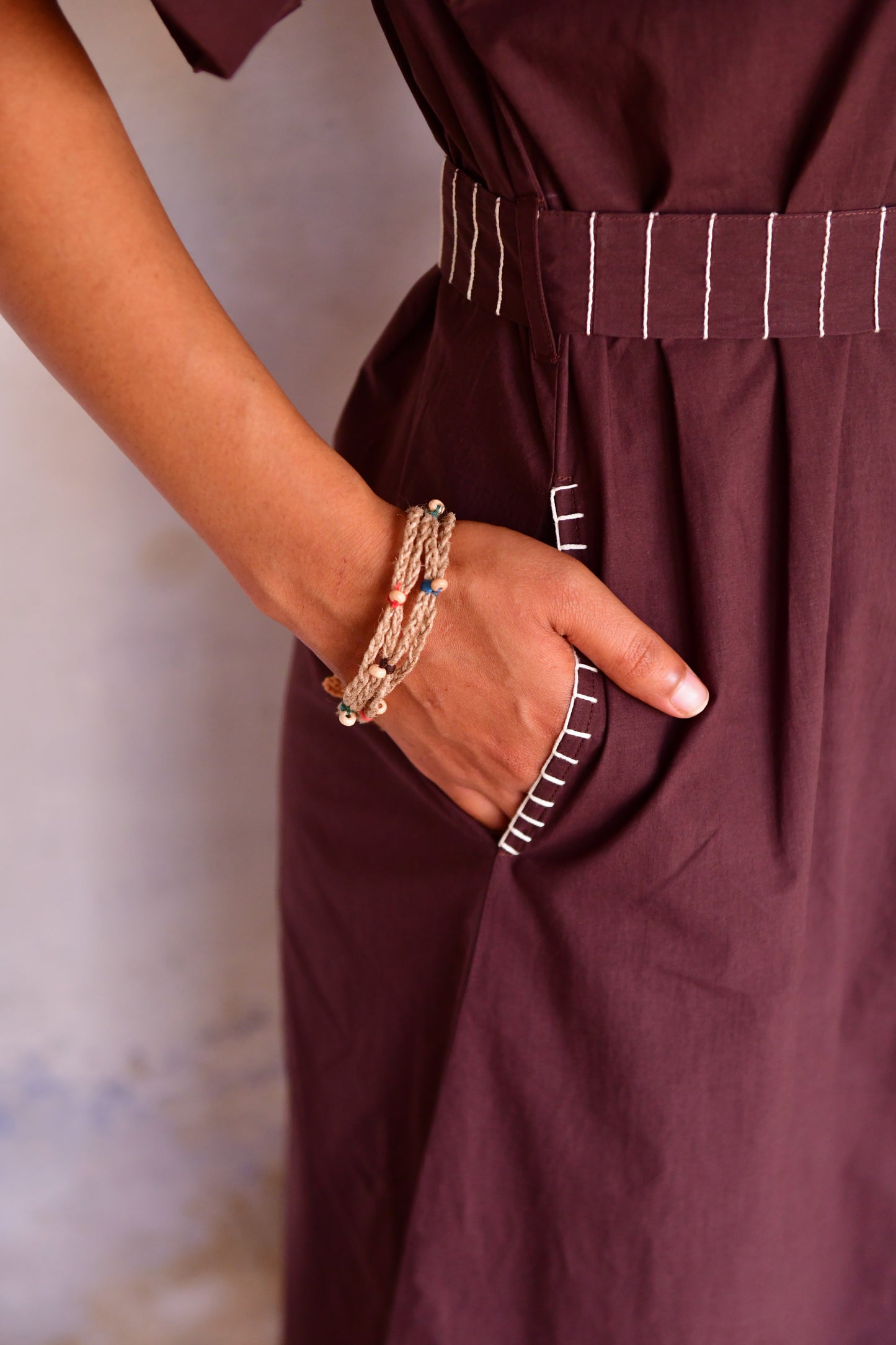 Stella Brown Embroidered Shirt Dress