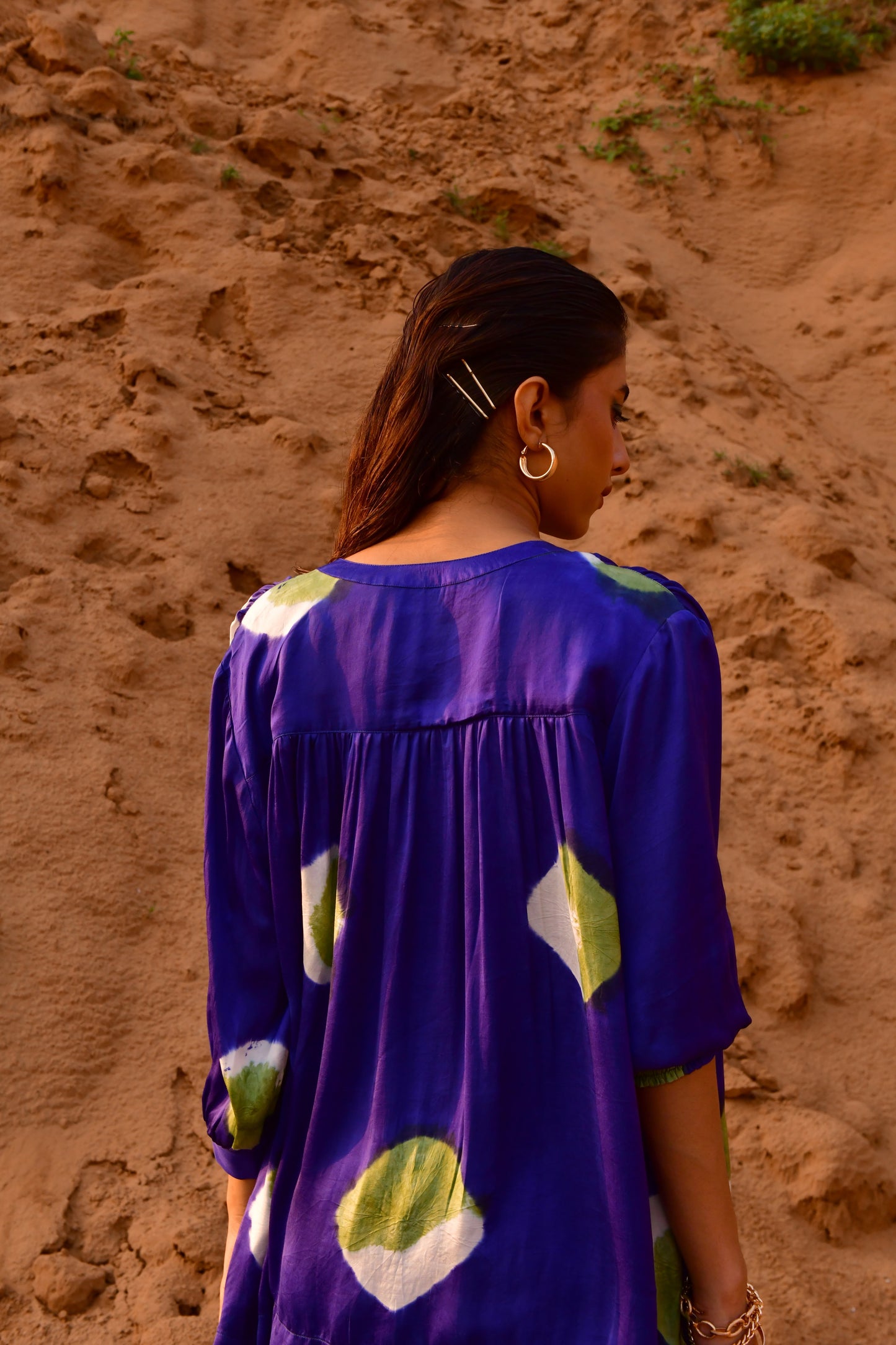 Nysa Blue Tie-Dye Shirt