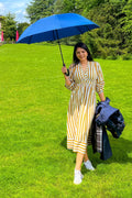 Aura Mustard Stripe V Neck Dress
