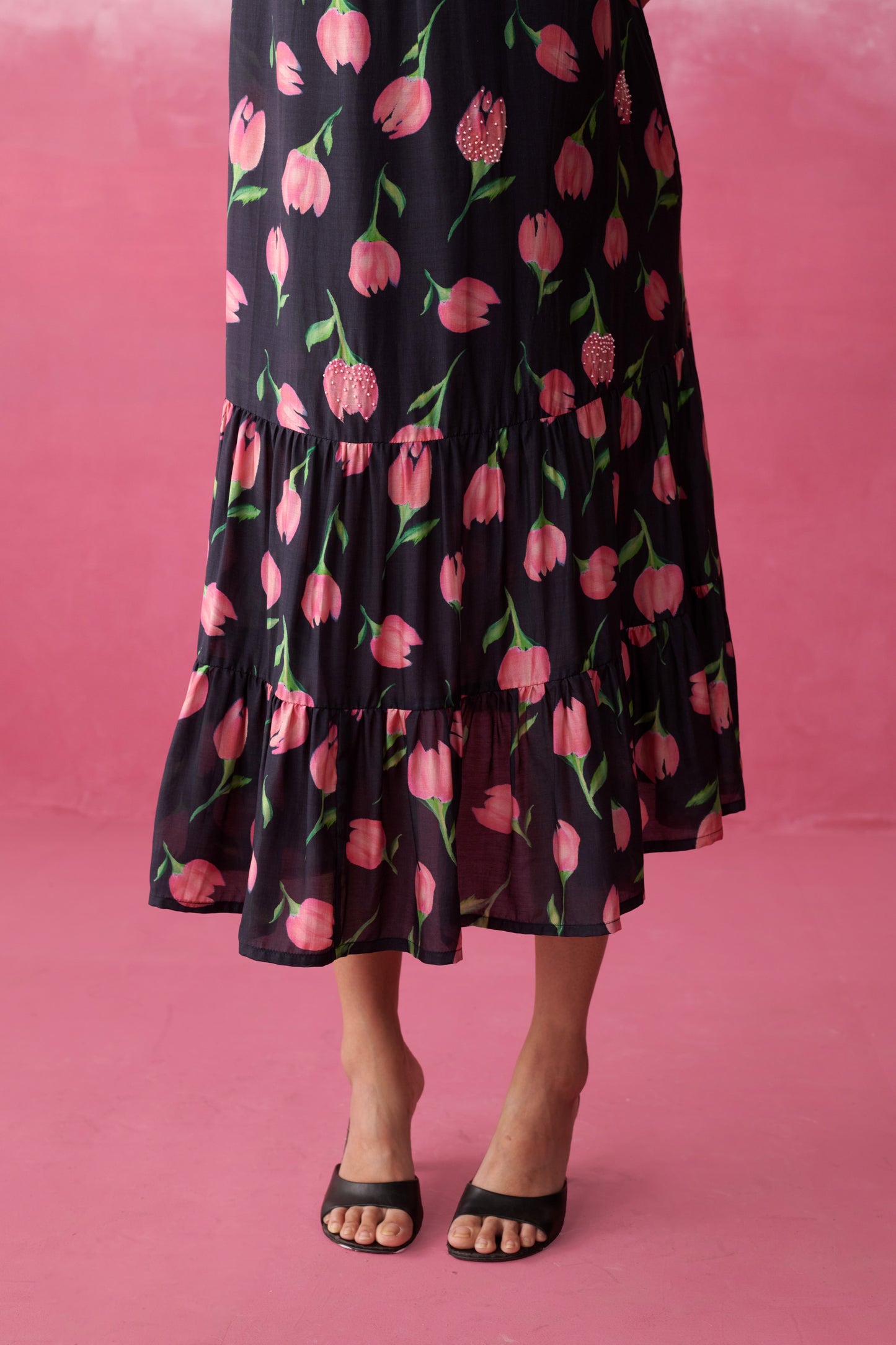 Kara Blush Tulip Garden Dress