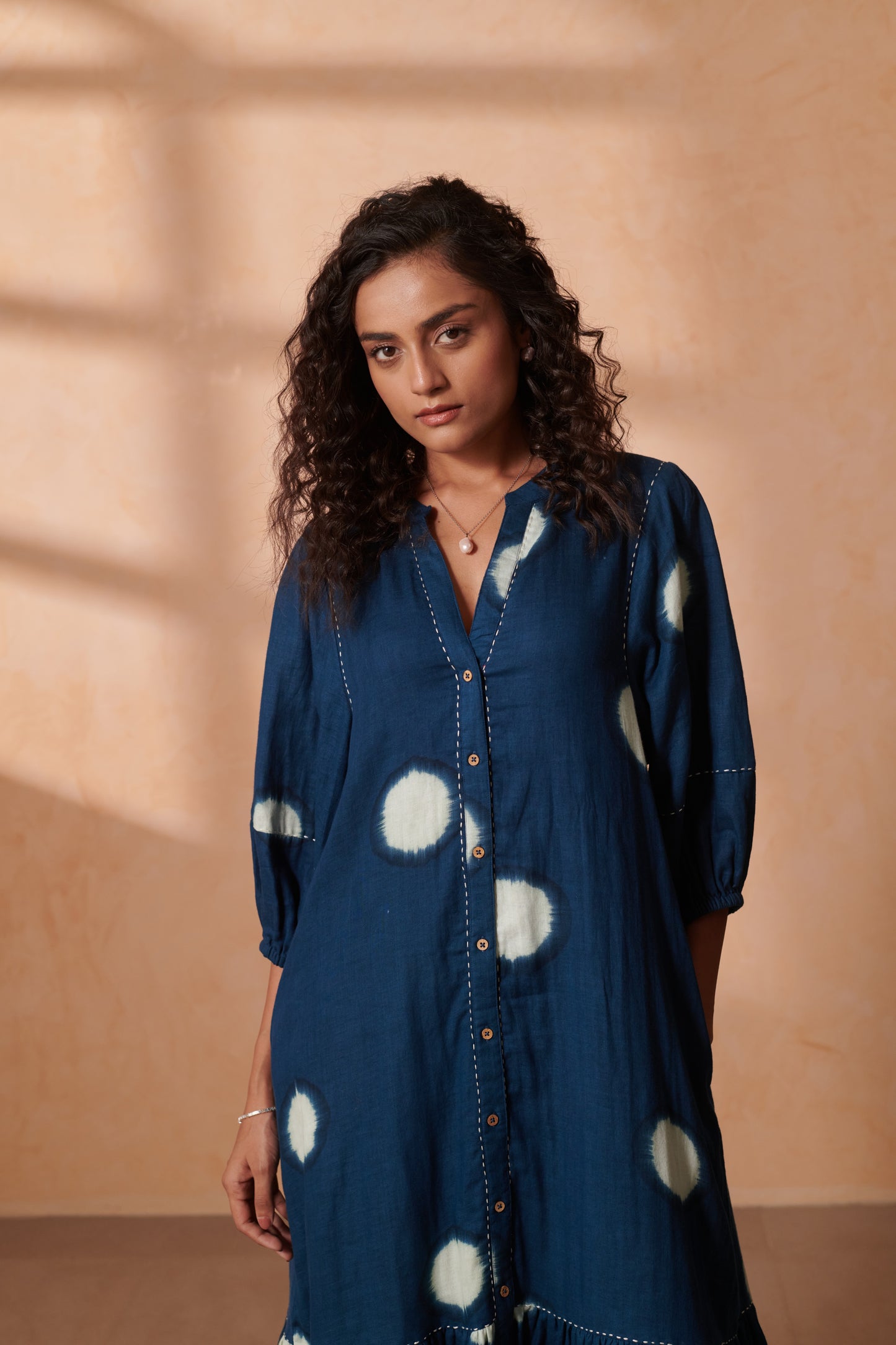 Rhys Indigo Dot Dress