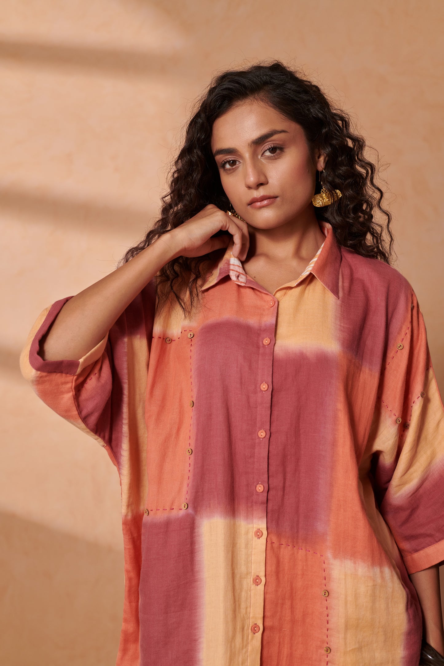May Caramel Drop Shoulder Shirt