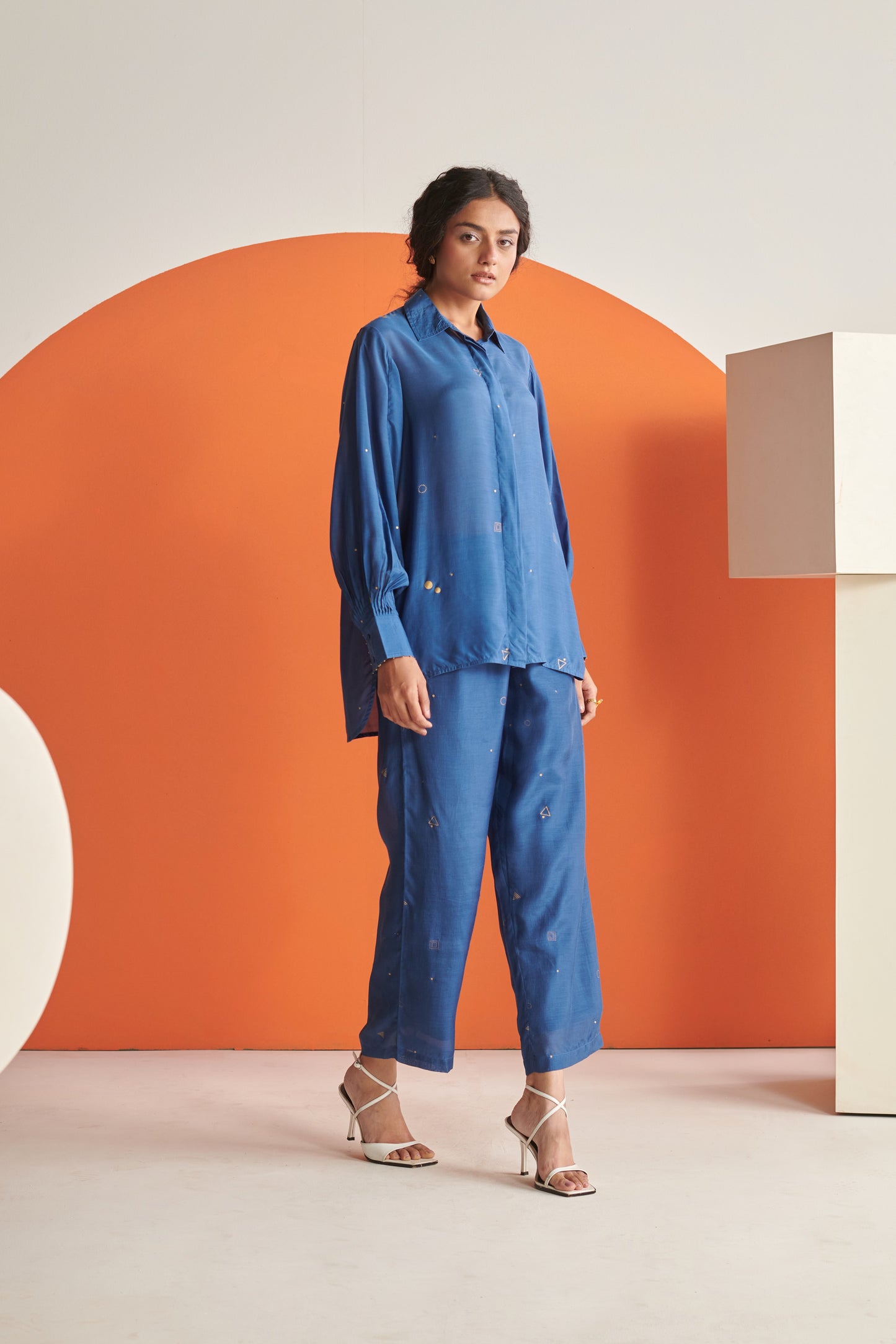 Nyla Blue Cosmos Co-ord Set