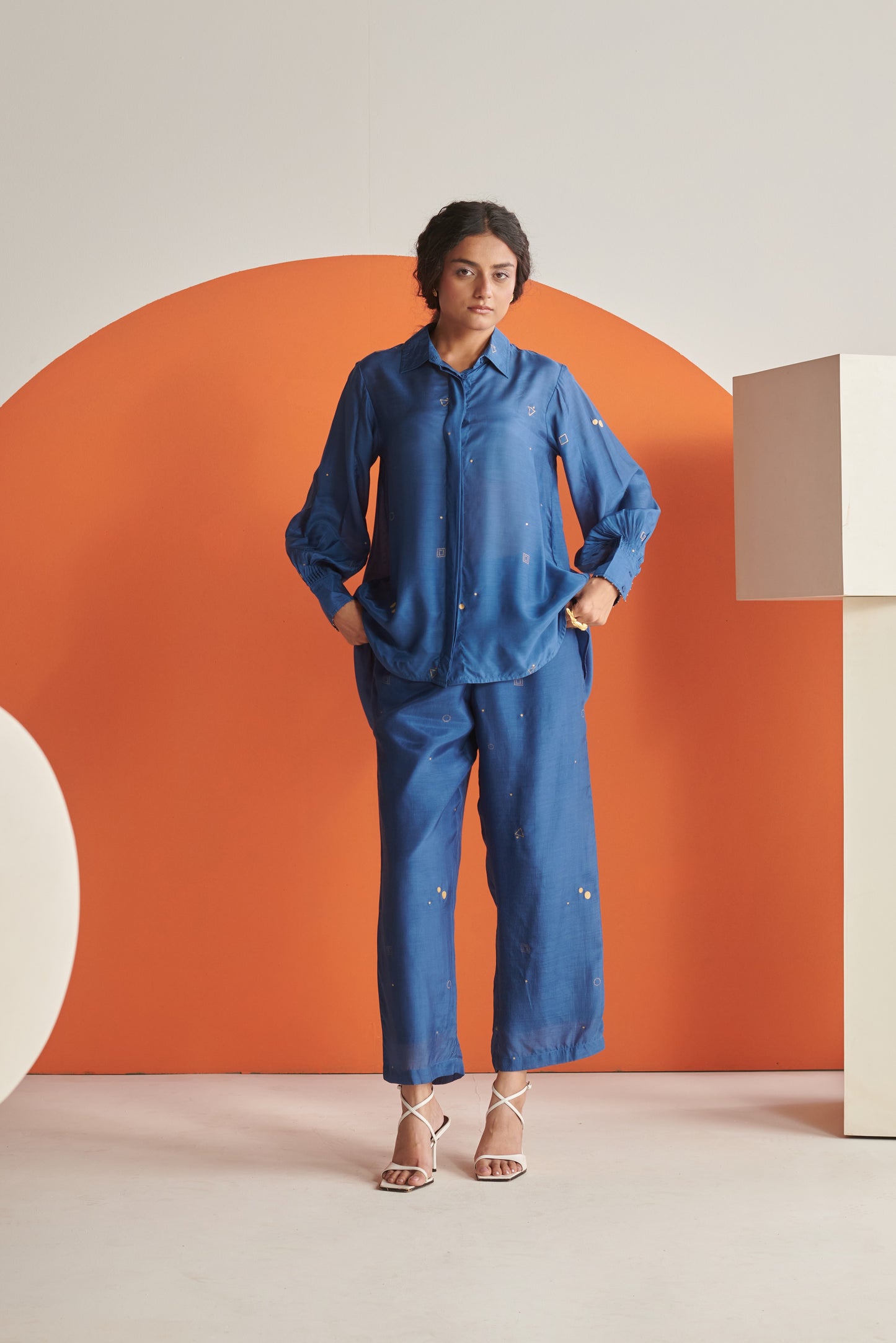 Nyla Blue Cosmos Co-ord Set
