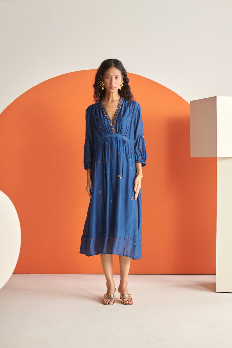 Aura Blue Cosmos Dress