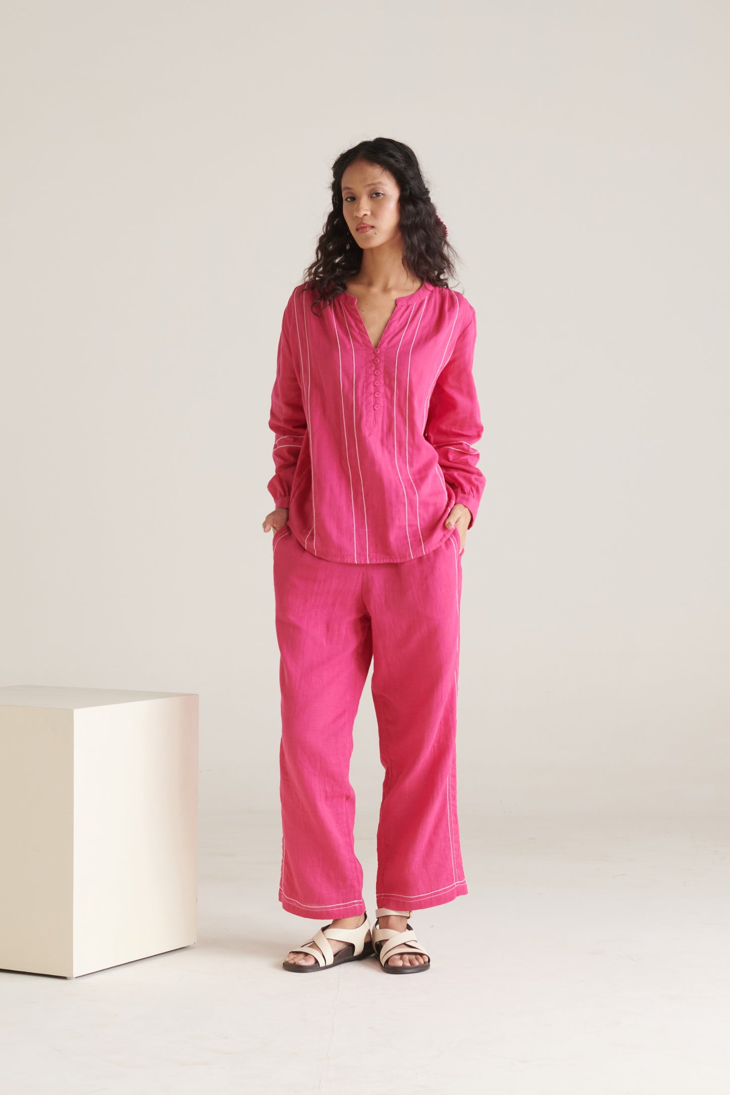 Glide Pink Straight Pants