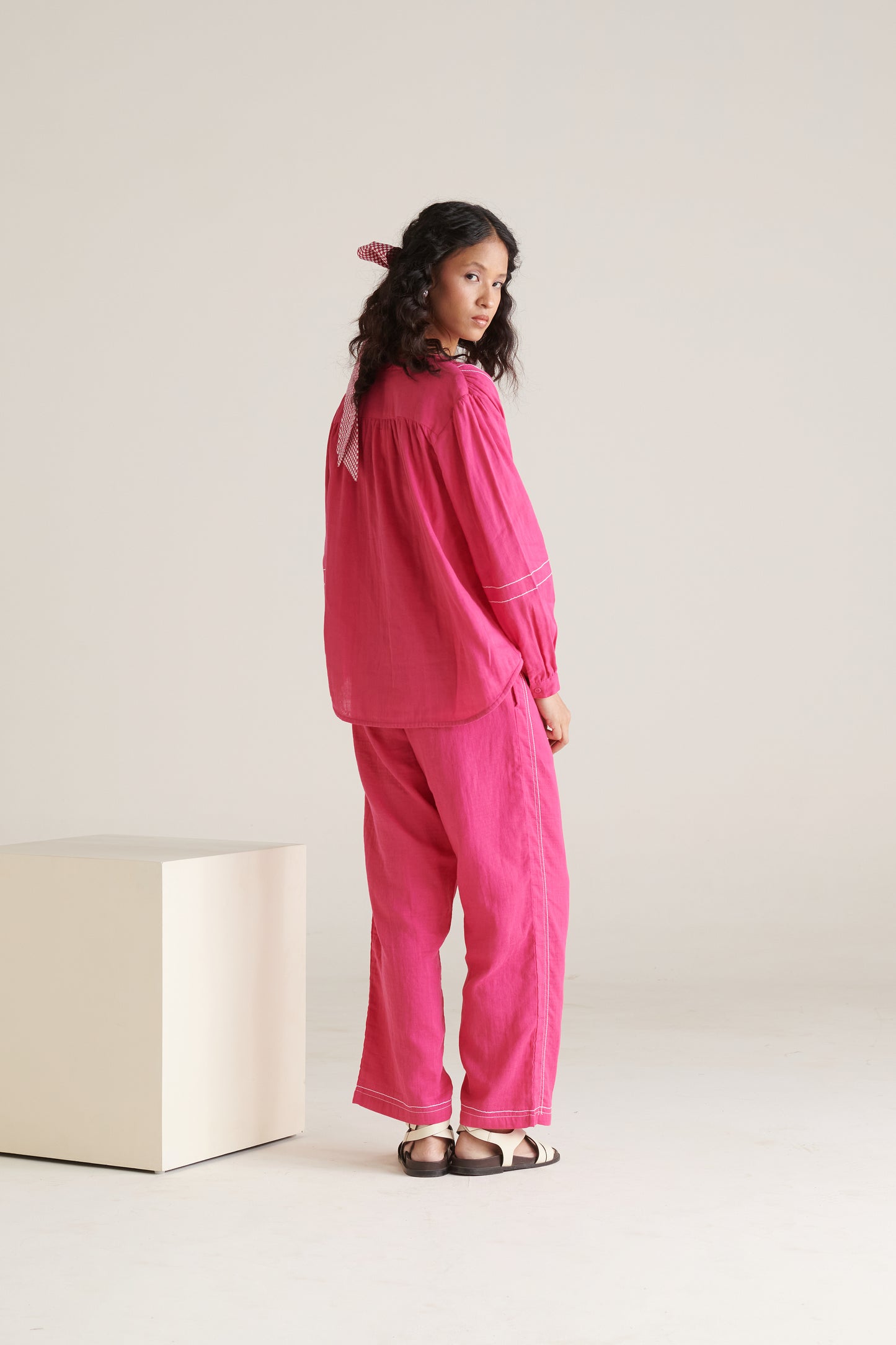 Bloom Magenta Straight Fit Top