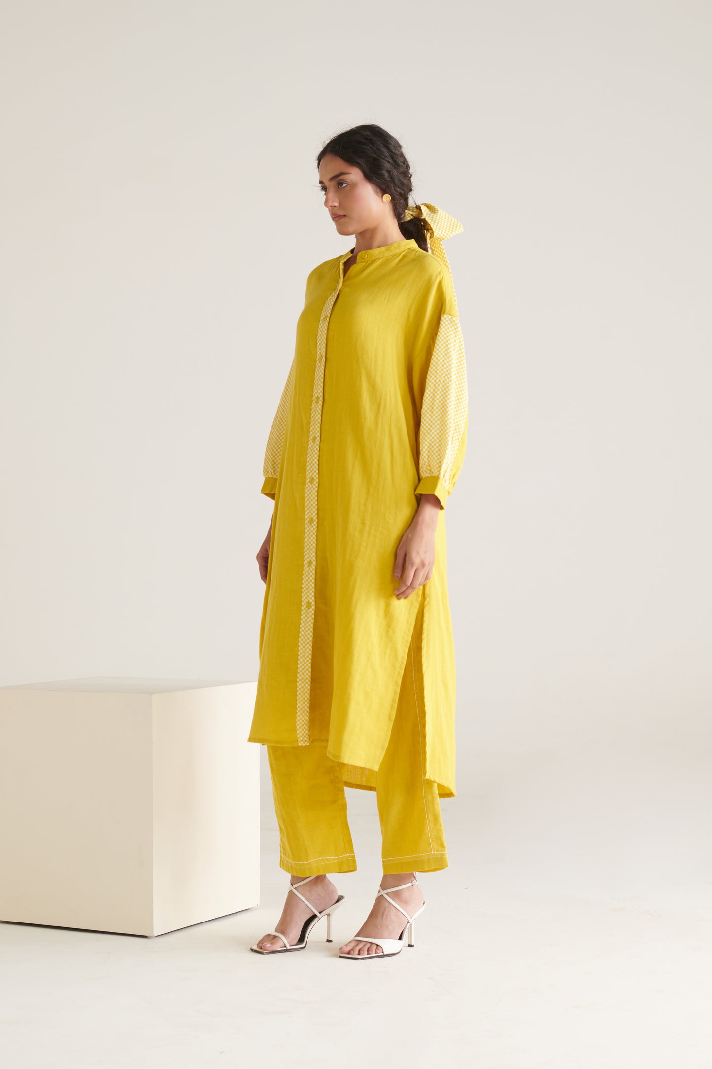 Celina Yellow Green Relaxed Fit Kurta