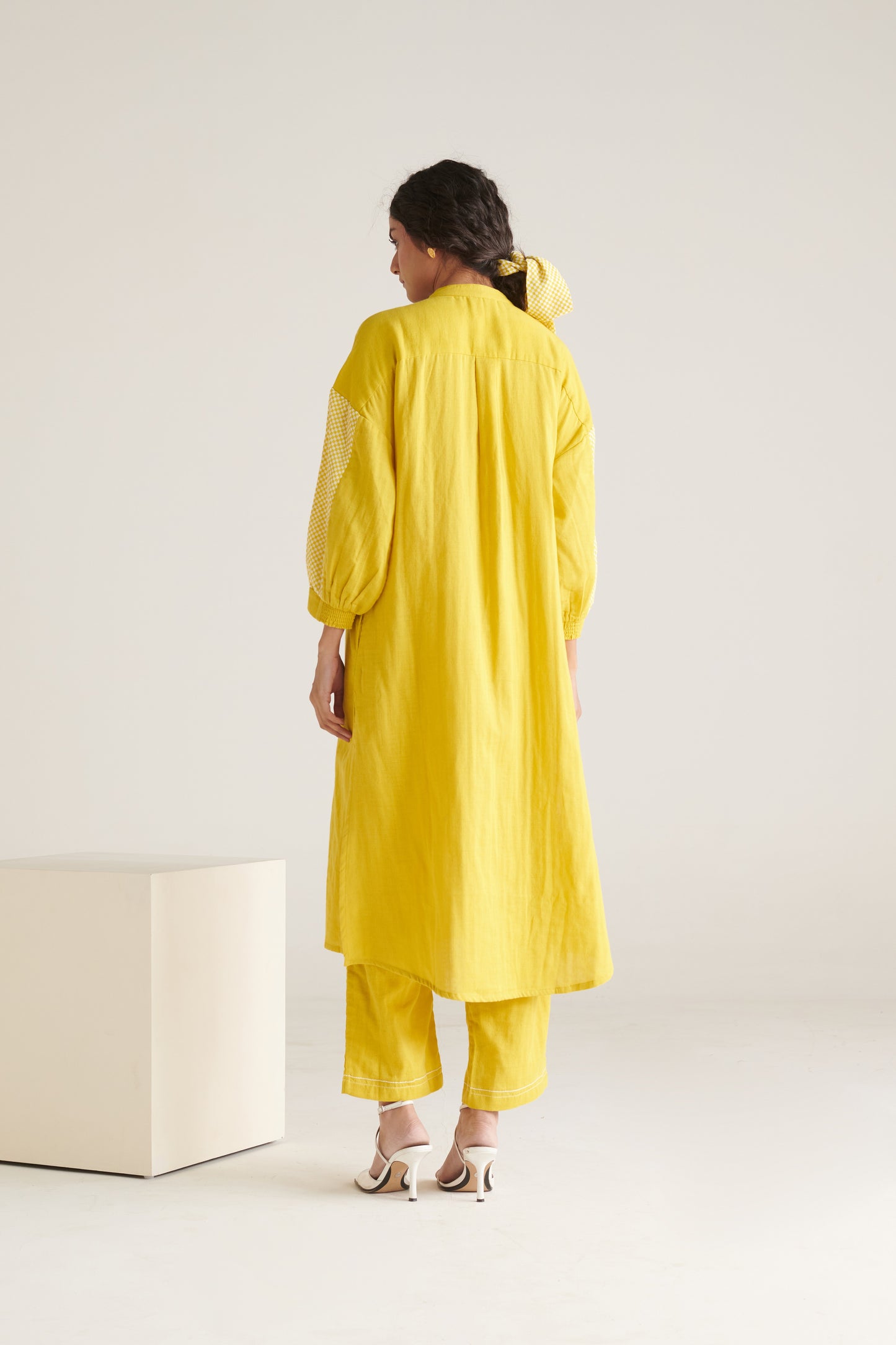 Celina Yellow Green Relaxed Fit Kurta