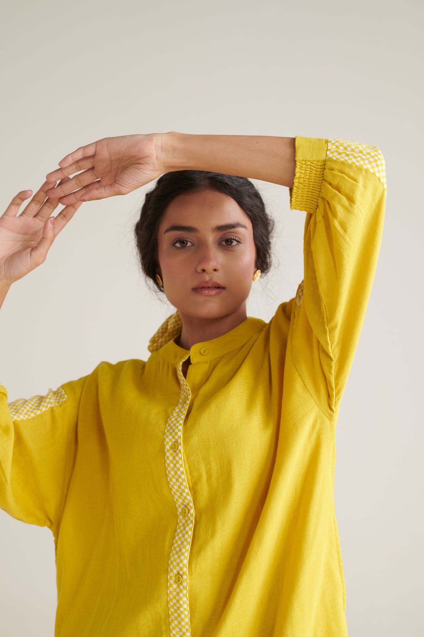 Celina Yellow Green Relaxed Fit Kurta