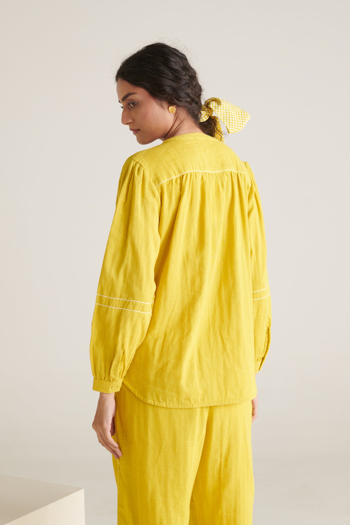 Bloom Yellow Green Relaxed Fit Top