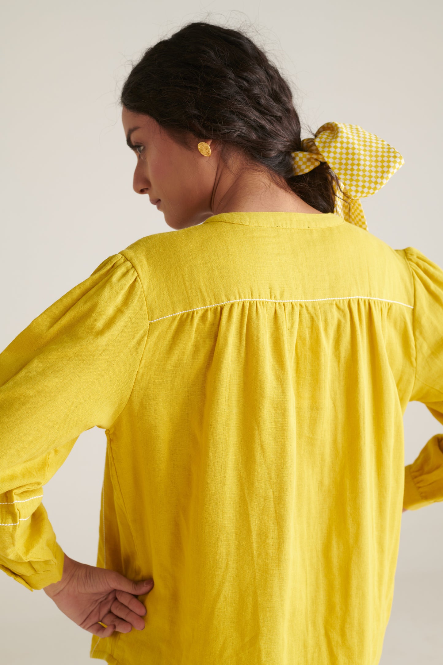 Bloom Yellow Green Relaxed Fit Top