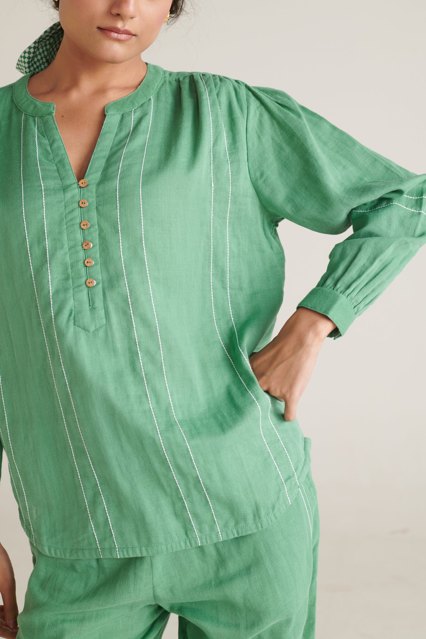 Bloom Jade Straight Fit Top