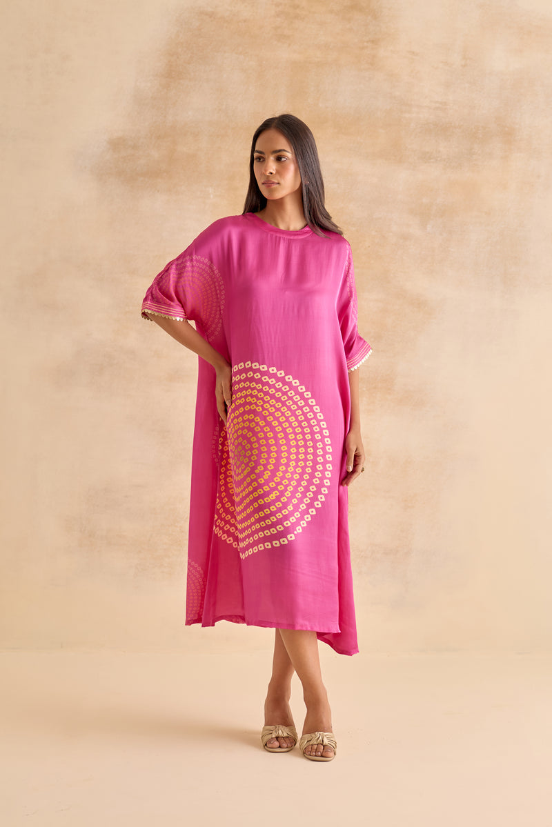Hazel Fuchsia Kaftan Dress