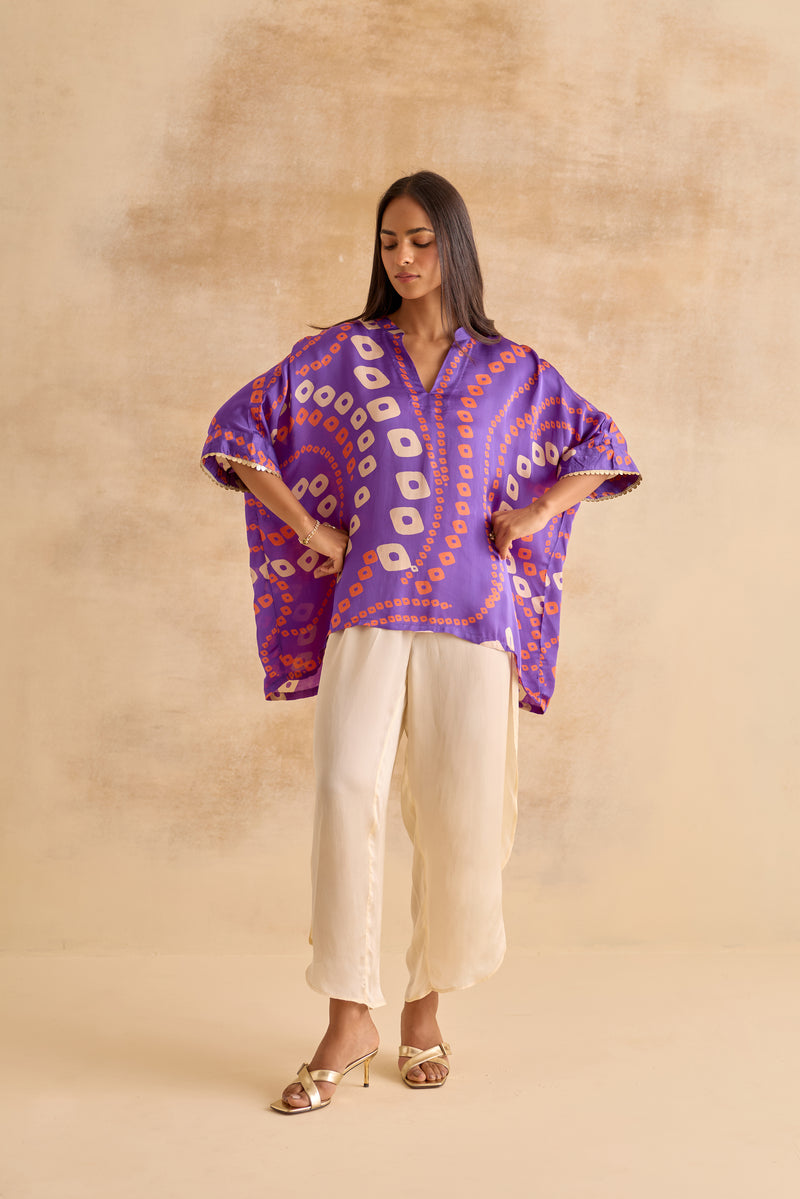Rosalie Purple Kaftan Top