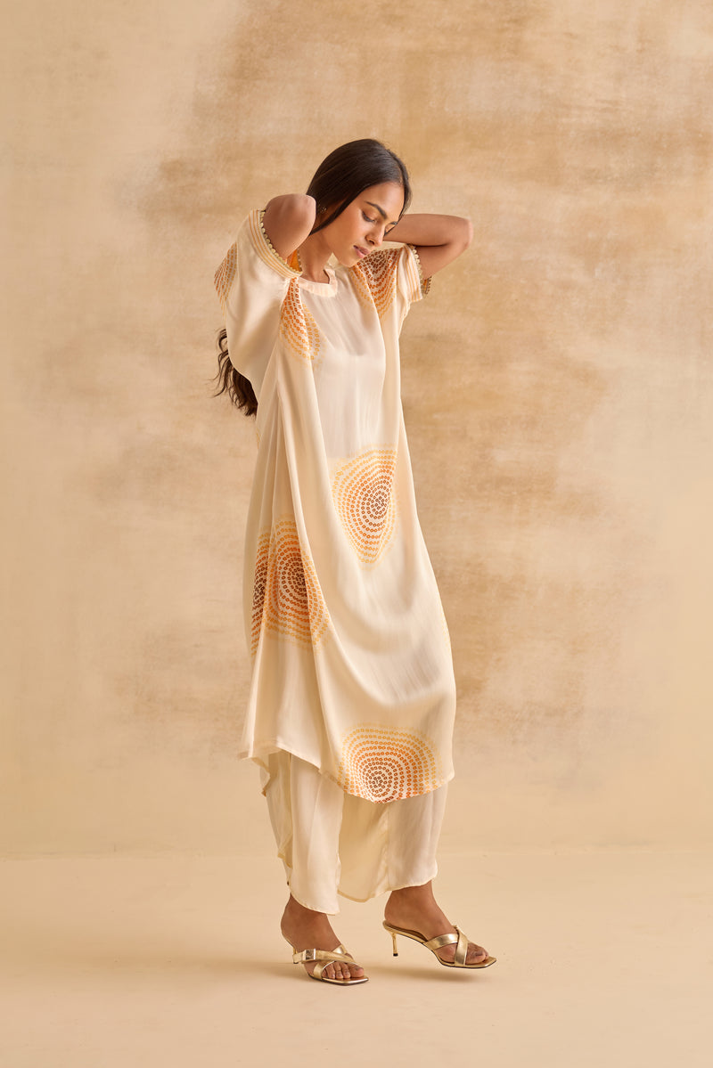 Hazel Ivory Kaftan Dress