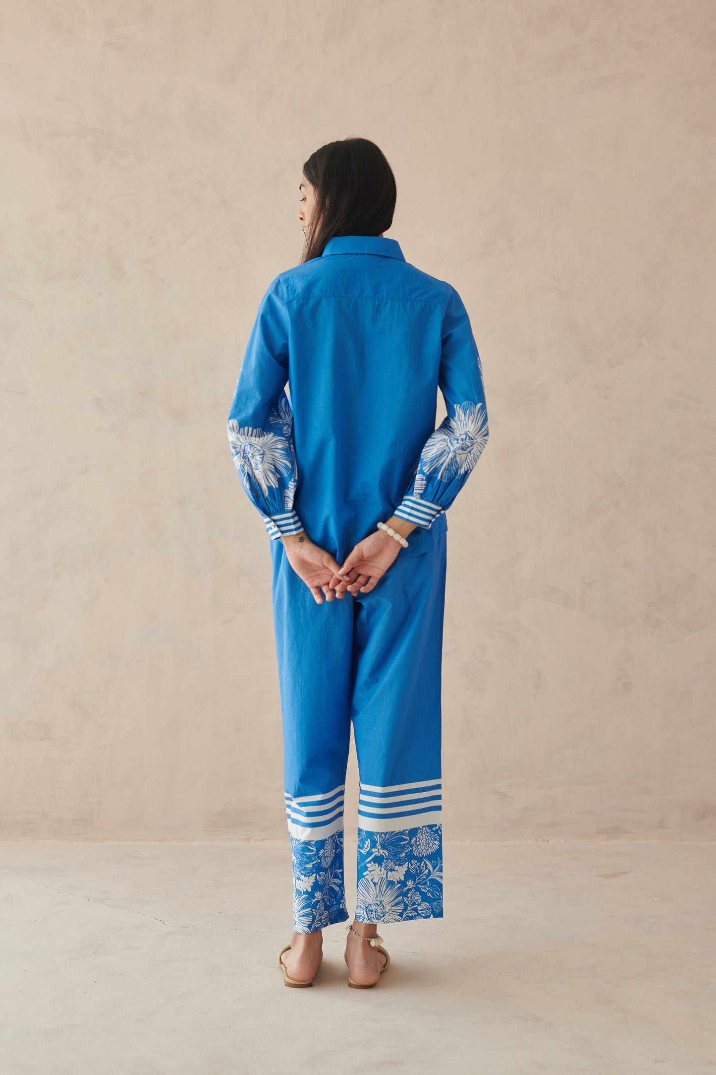 Vivia Blue Dancing Floral Shirt