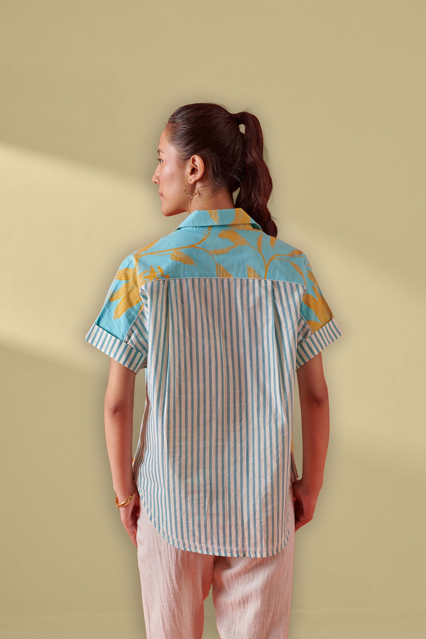 Deco Aqua Floral Oversized Shirt