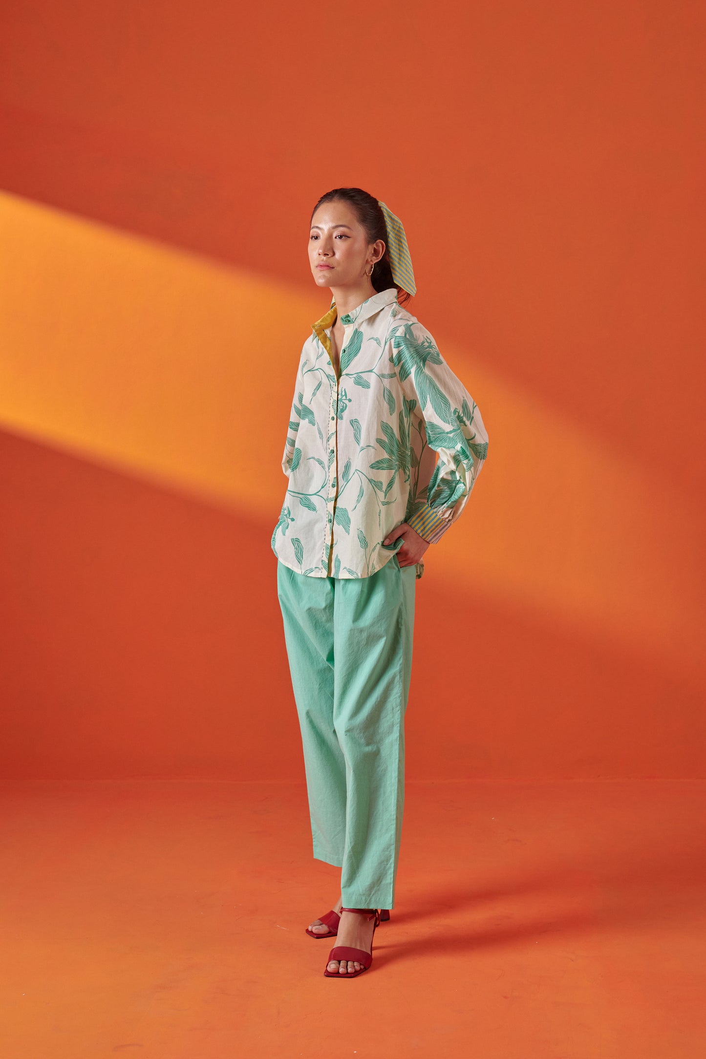 Glide Green Relaxed Fit Pants