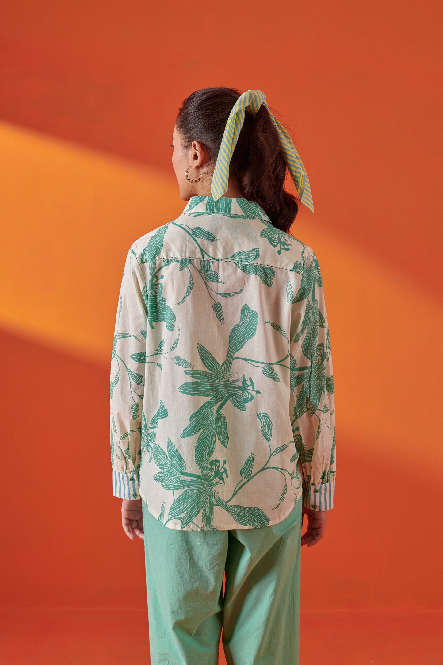 Vivia Creme Floral Relaxed Fit Shirt