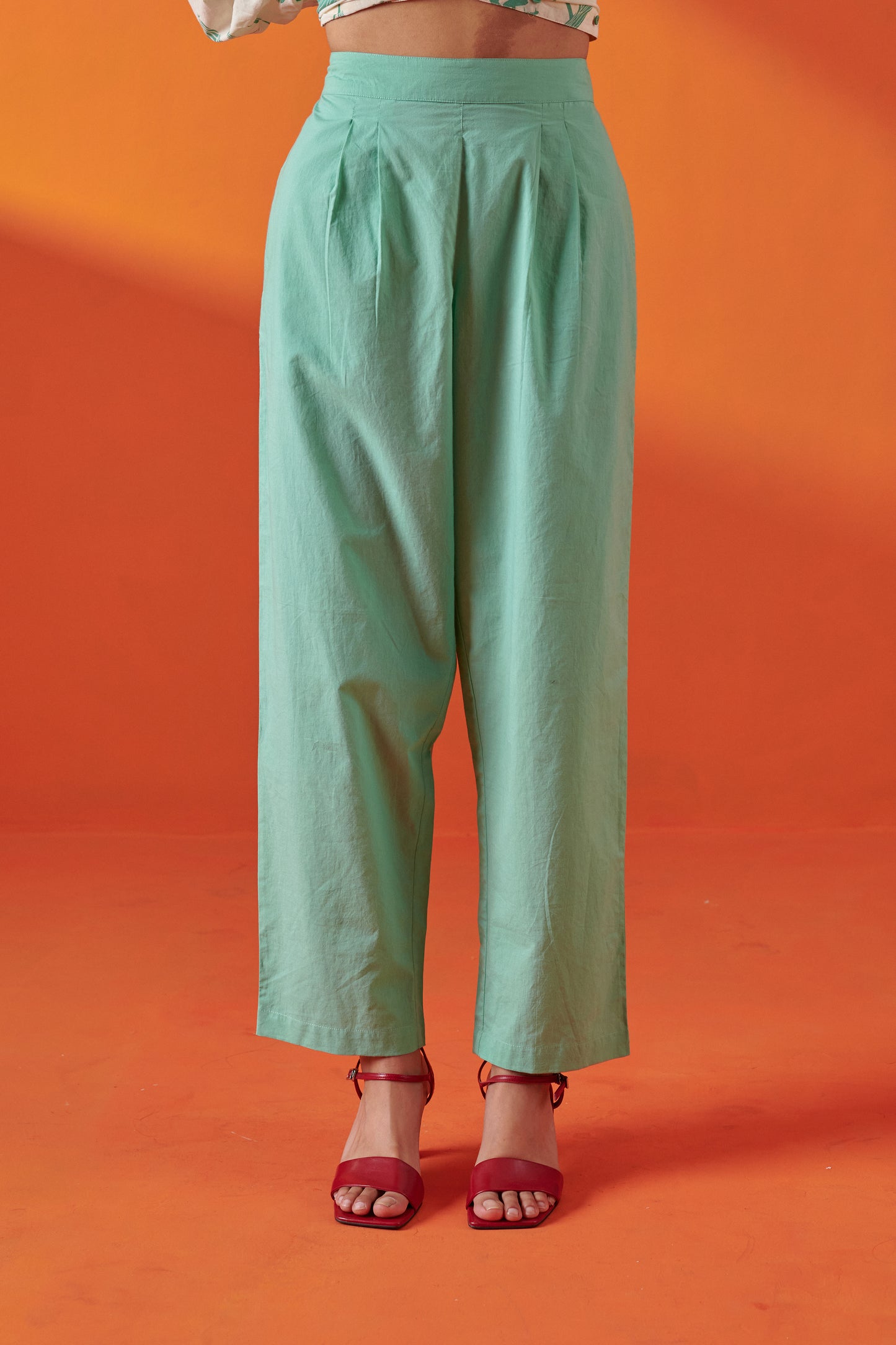 Glide Green Relaxed Fit Pants