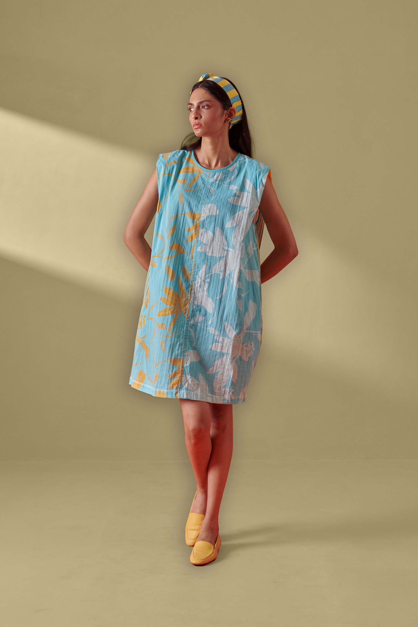 Miami Aqua Floral Boxy Fit Dress