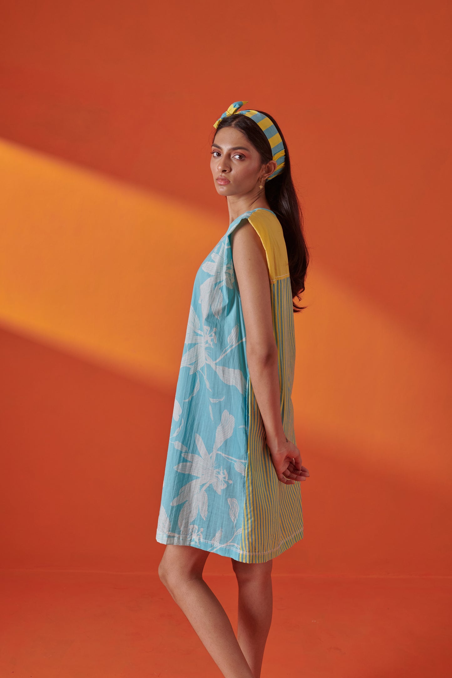 Miami Aqua Floral Boxy Fit Dress