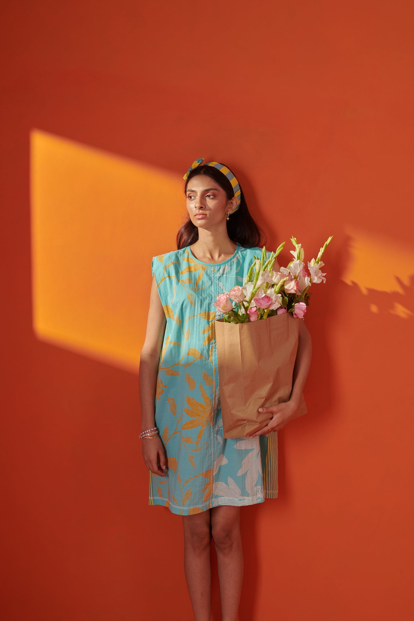 Miami Aqua Floral Boxy Fit Dress