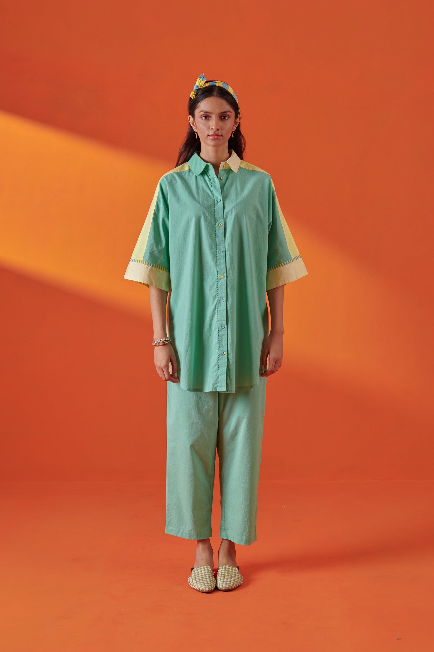 Glide Green Relaxed Fit Pants