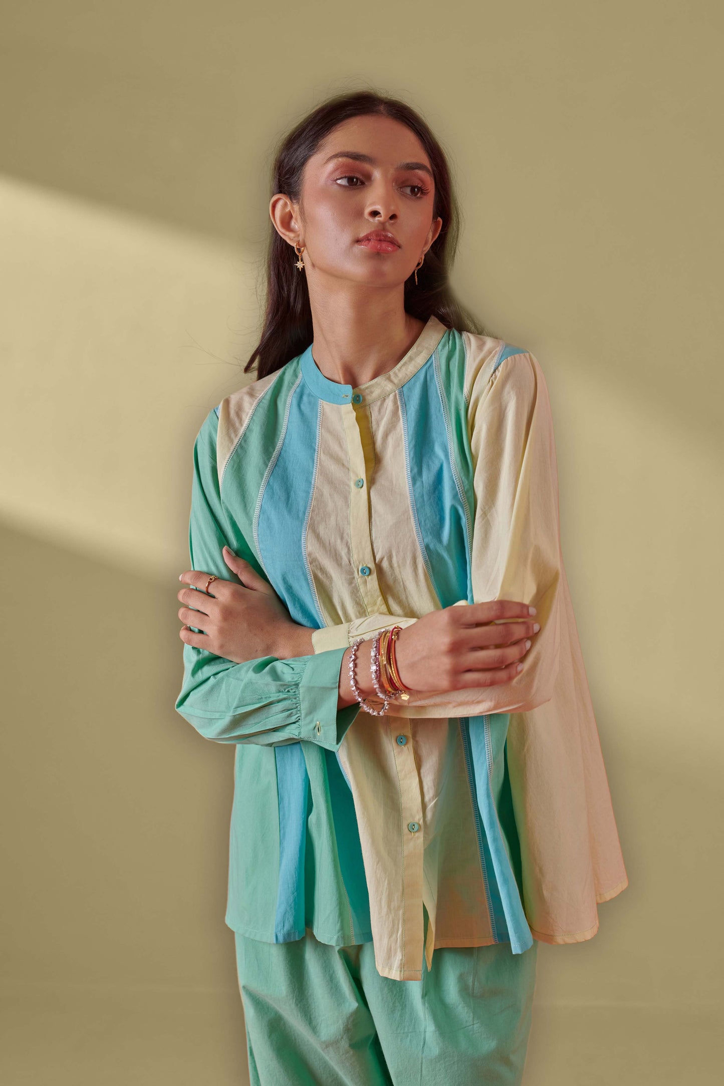 Breeze Colour Blocked Panelled Shirt