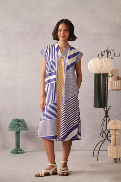 ESME Blue Striped Dress