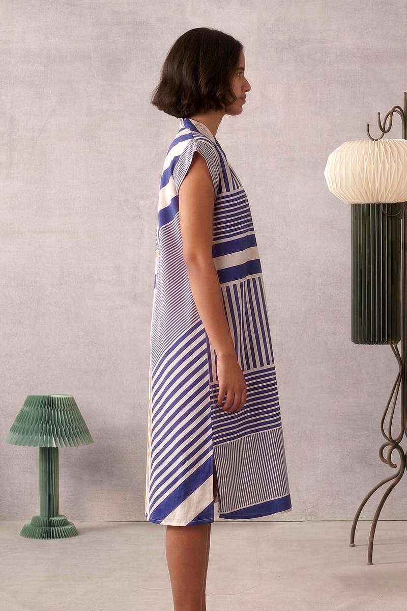 ESME Blue Striped Dress
