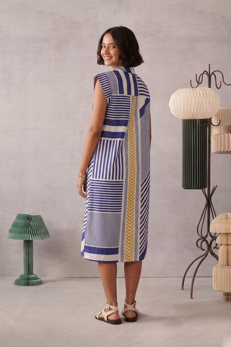 ESME Blue Striped Dress