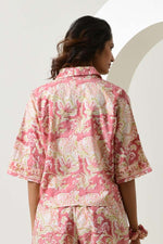 Beam Floral Pink Drop Shoulder Shirt