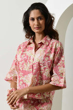 Beam Floral Pink Drop Shoulder Shirt