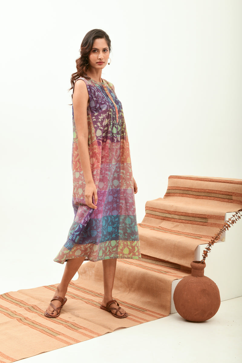 Basil Earth Sleeveless Dress