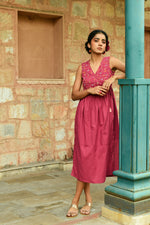 Lush Rust Pink Wrap-around Dress